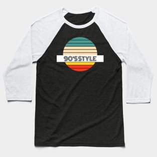 Retro 90’s Style Fashion and Decor (BLACK Text) Baseball T-Shirt